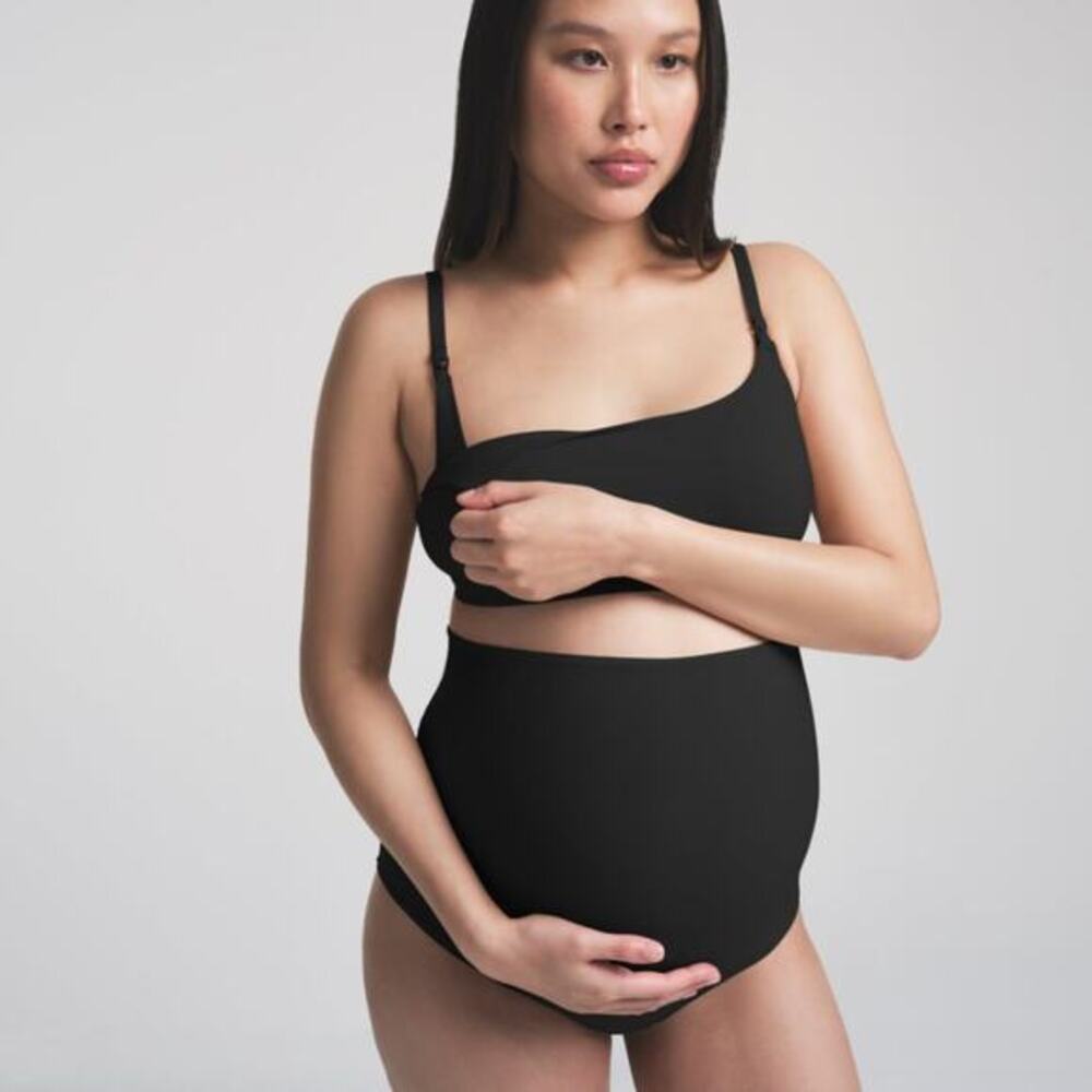 Skims Women's Fits Everybody Maternity Scoop Bralette Onyx Size XXS